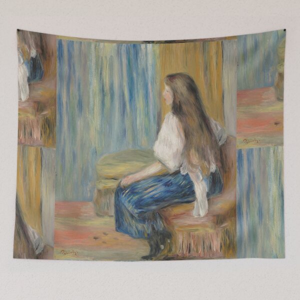 Item preview, Copy of Femme Au Jardin by Pierre-Auguste Renoir: Romantic Impressionist Garden Portrait designed and sold by artofuniverse.