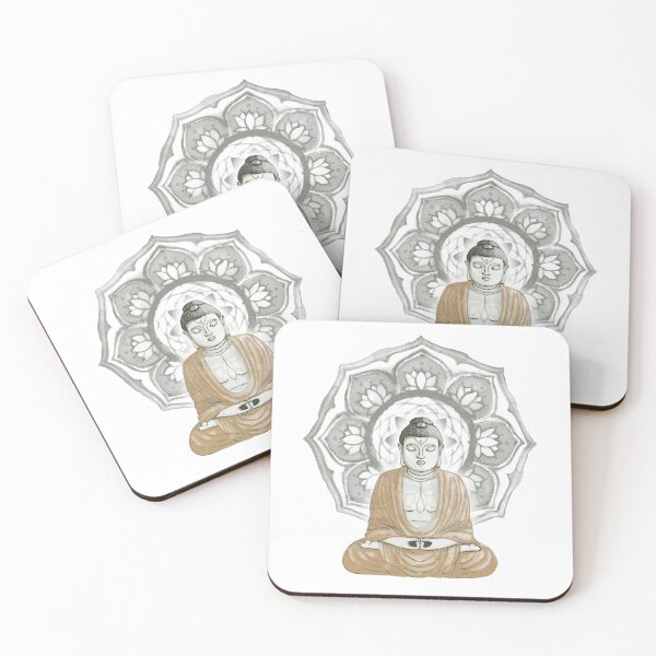 Item preview, Buddha Padma Watercolor - Pine Sage Fawn - Pine Halo designed and sold by Irene Estelle.