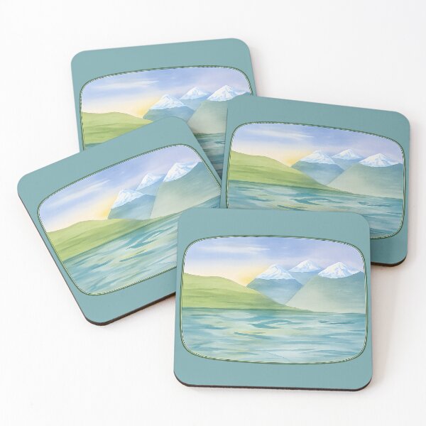 Item preview, Serene Mountain Lake at Sunrise designed and sold by blankTeeShirt.