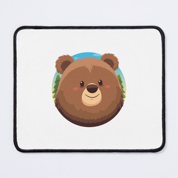Item preview, cartoon Calm Bear face Portrait, animal face illustration art designed and sold by MagicMaker1984.