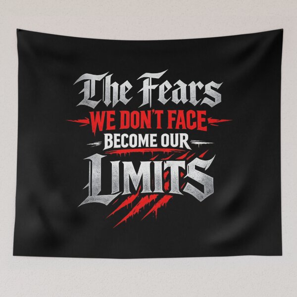 Item preview, The Fears We Don’t Face Become Our Limits – Bold Motivation designed and sold by SidTastic .