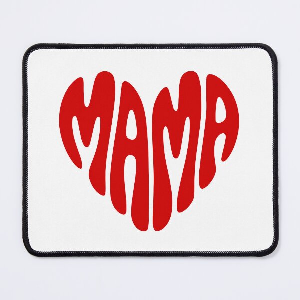 Item preview, Retro Heart-Shaped MAMA Typography Tee designed and sold by PrintAtelier.