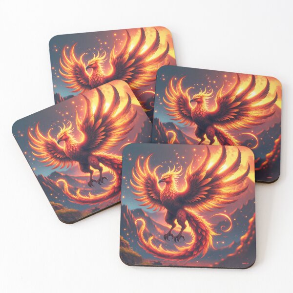 Item preview, Phoenix Rising - Fiery Mythical Bird Art designed and sold by Lucid Dream Pixel.