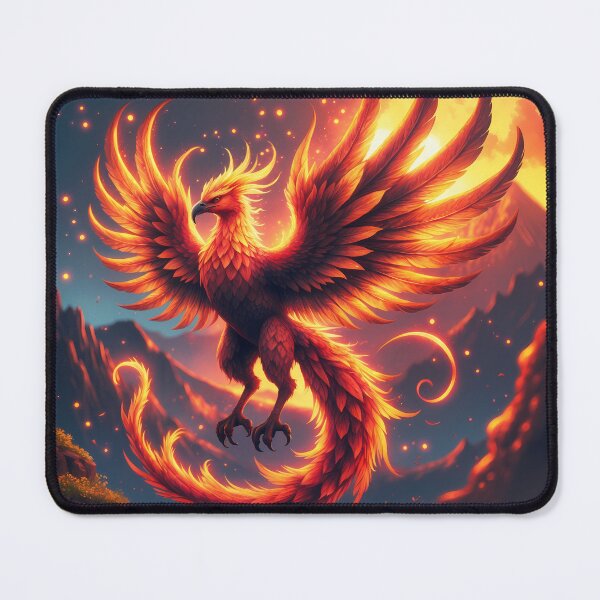 Item preview, Phoenix Rising - Fiery Mythical Bird Art designed and sold by Lucid Dream Pixel.