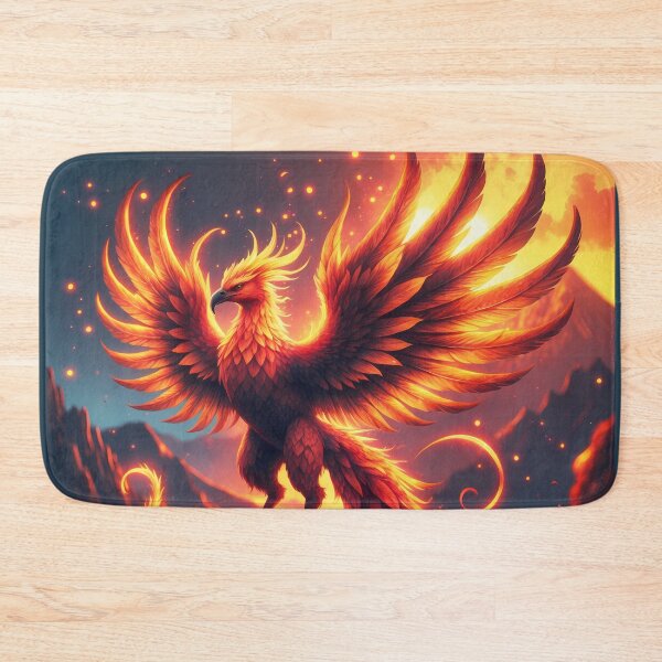 Item preview, Phoenix Rising - Fiery Mythical Bird Art designed and sold by Lucid Dream Pixel.