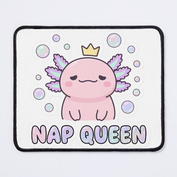 Item preview, Nap Queen Axolotl - Cute Sleepy Kawaii T-Shirt designed and sold by SlyFenrir.