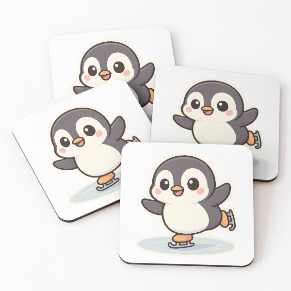 Item preview, Cute Kawaii Penguin Ice Skating designed and sold by Everdreeam.