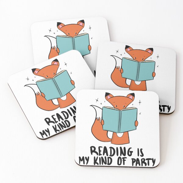 Item preview, Reading Is My Kind Of Party Cute Bookworm Fox designed and sold by DesignFreakArt.