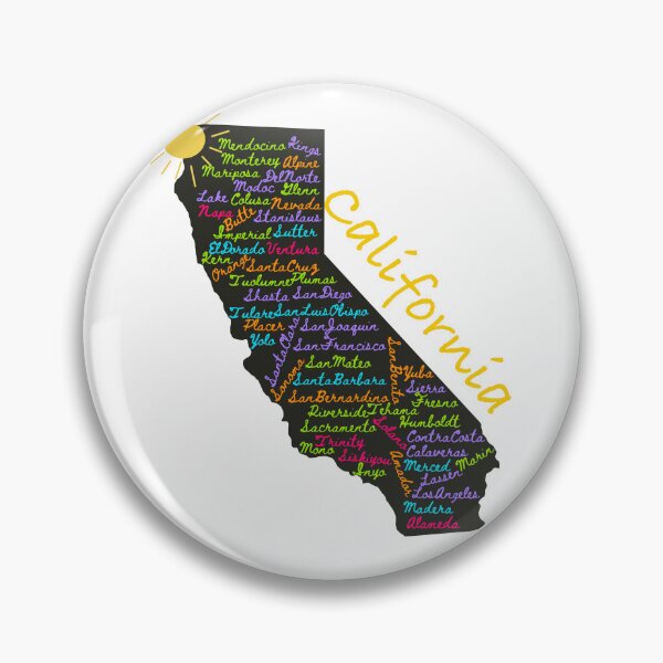 Item preview, California Counties Word Cloud Map - Colorful Golden State Pride Art designed and sold by TheArtOfTreble.
