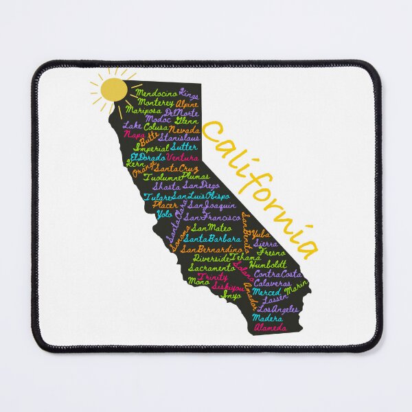 Item preview, California Counties Word Cloud Map - Colorful Golden State Pride Art designed and sold by TheArtOfTreble.