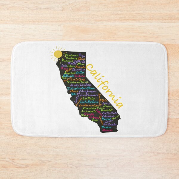 Item preview, California Counties Word Cloud Map - Colorful Golden State Pride Art designed and sold by TheArtOfTreble.