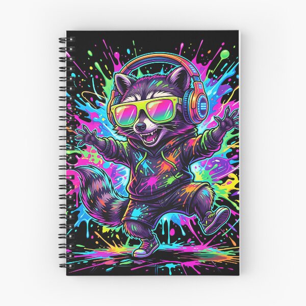 Item preview, Neon Rave Raccoon – Crazy Party Animal Festival Design designed and sold by RH Design Lab.