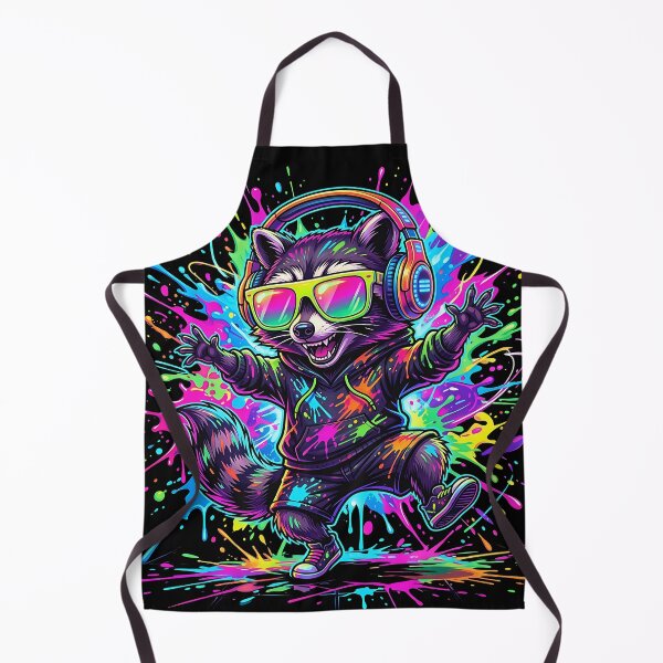 Item preview, Neon Rave Raccoon – Crazy Party Animal Festival Design designed and sold by RH Design Lab.