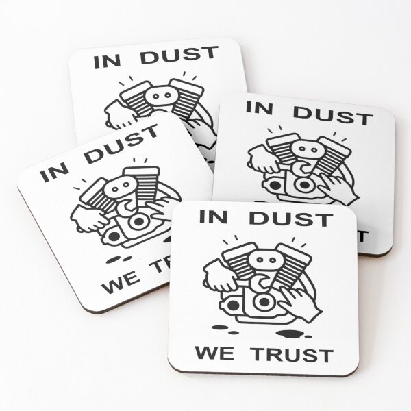 Item preview, In Dust We Trust - Funny Mechanic Engine Line Art designed and sold by The Bold Line Studio.