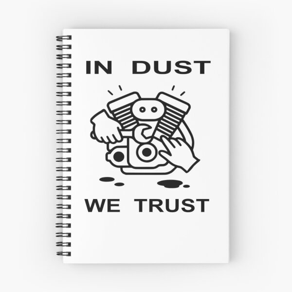 Item preview, In Dust We Trust - Funny Mechanic Engine Line Art designed and sold by The Bold Line Studio.