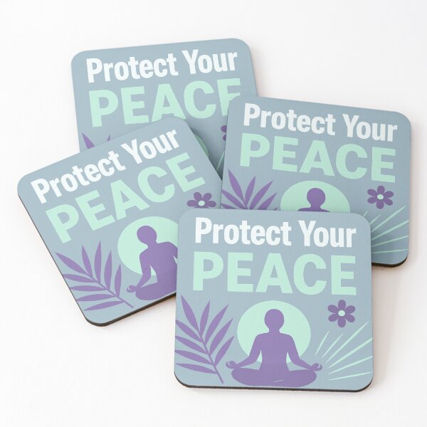 Item preview, Protect Your Peace – Mindfulness Typography Design with Meditative Silhouette designed and sold by MimisCornerCo.