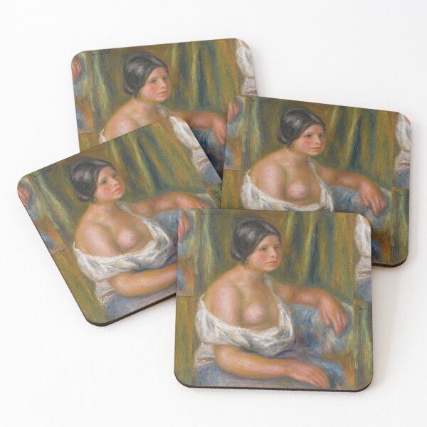 Item preview, Femme En Bleu by Pierre-Auguste Renoir: Impressionist Fine Art Posterv designed and sold by artofuniverse.