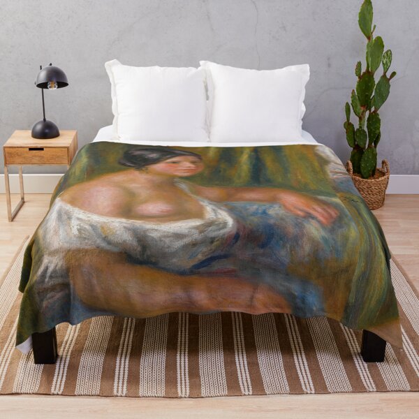 Item preview, Femme En Bleu by Pierre-Auguste Renoir: Impressionist Fine Art Posterv designed and sold by artofuniverse.