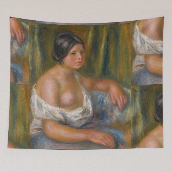 Item preview, Femme En Bleu by Pierre-Auguste Renoir: Impressionist Fine Art Posterv designed and sold by artofuniverse.