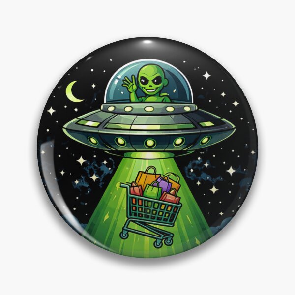 Item preview, Funny Alien UFO Quote – Get In Loser Shopping Meme designed and sold by HubCreates.