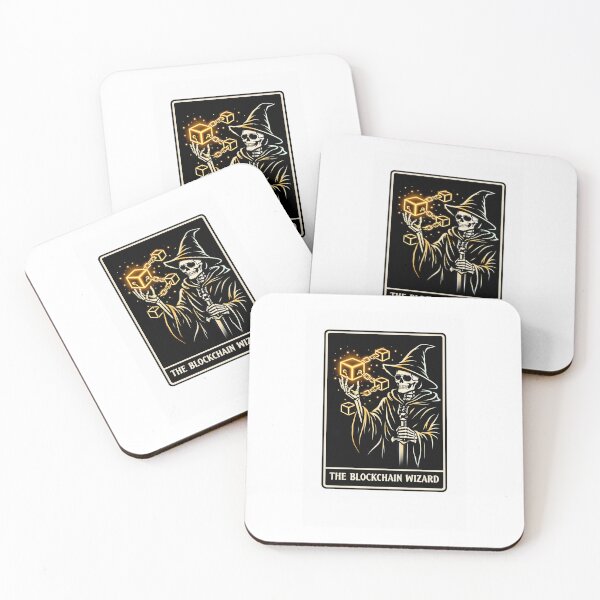 Item preview, The Blockchain Wizard Tarot Card - Crypto Web3 Developer Gift designed and sold by ByteAndBones.
