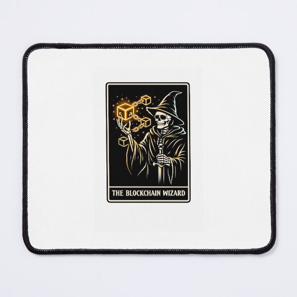 Item preview, The Blockchain Wizard Tarot Card - Crypto Web3 Developer Gift designed and sold by ByteAndBones.