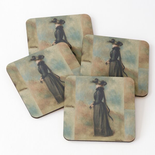 Item preview, Femme En Promenade by Pierre-Auguste Renoir: Elegant Impressionist Fashion Portrait designed and sold by artofuniverse.
