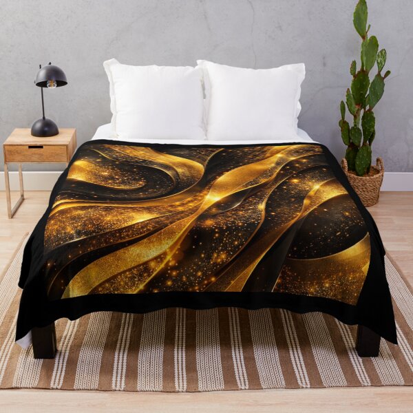 Item preview,  Luxury Golden Waves | Abstract Gold Silk Texture Background designed and sold by Rawafi Art Studio.