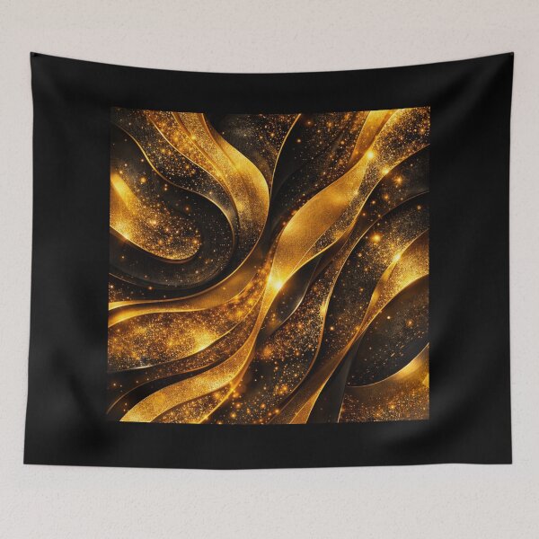 Item preview,  Luxury Golden Waves | Abstract Gold Silk Texture Background designed and sold by Rawafi Art Studio.