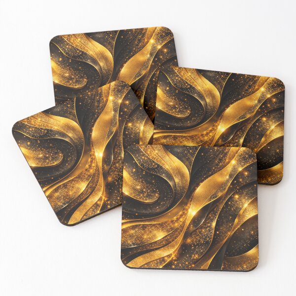 Item preview,  Luxury Golden Waves | Abstract Gold Silk Texture Background designed and sold by Rawafi Art Studio.