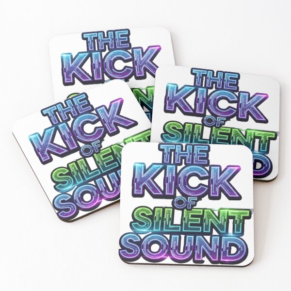 Item preview, The Kick of Silent Sound Retro Neon Typography Quote designed and sold by Dzblack.