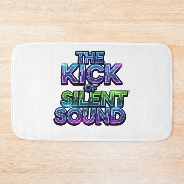 Item preview, The Kick of Silent Sound Retro Neon Typography Quote designed and sold by Dzblack.