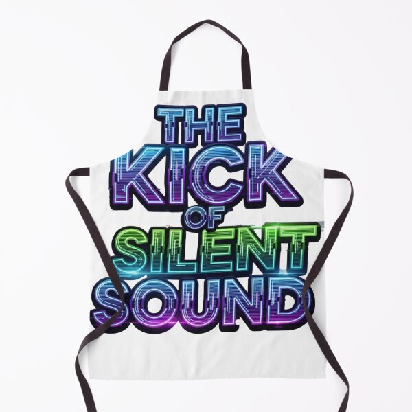 Item preview, The Kick of Silent Sound Retro Neon Typography Quote designed and sold by Dzblack.