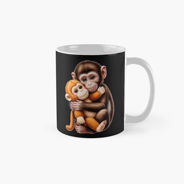 Item preview, Baby Macaque Hugging Plush Cute Monkey Punch, Team Punch, Cute Monkey Lover, Funny Animal Graphic designed and sold by NewaveBoutique.