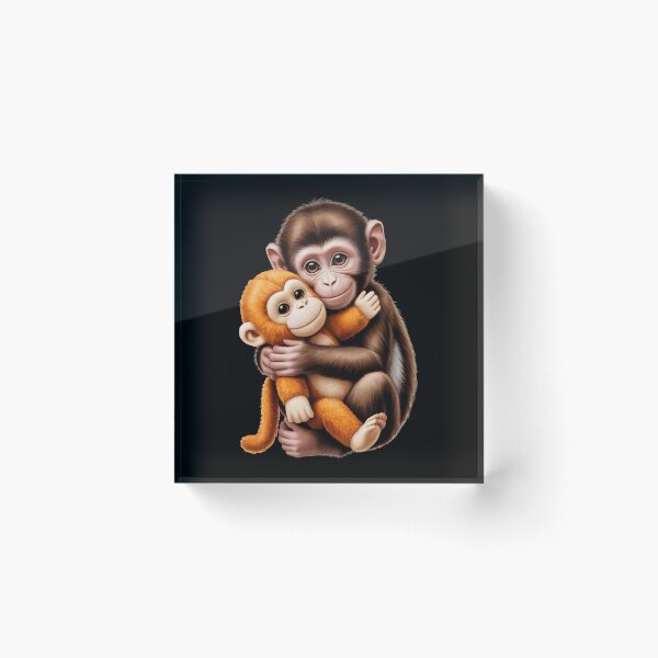 Item preview, Baby Macaque Hugging Plush Cute Monkey Punch, Team Punch, Cute Monkey Lover, Funny Animal Graphic designed and sold by NewaveBoutique.