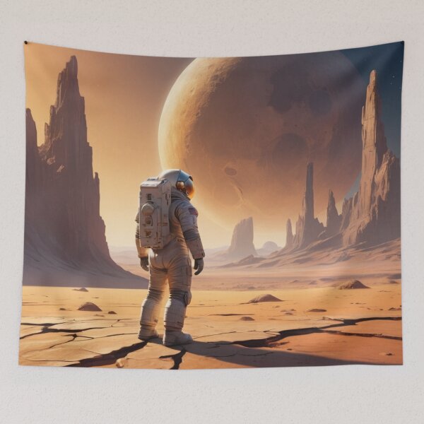 Item preview,  Lone Astronaut on an Alien Desert World designed and sold by GenesisArtis.