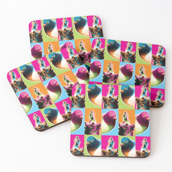 Item preview, Trafalgar Square – Pop Art Nelson's Column and Pigeons London Print designed and sold by Fabulosa Designs.