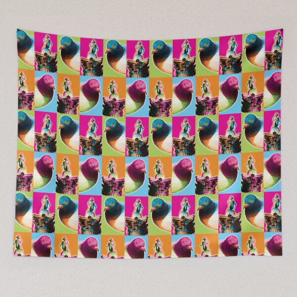 Item preview, Trafalgar Square – Pop Art Nelson's Column and Pigeons London Print designed and sold by Fabulosa Designs.