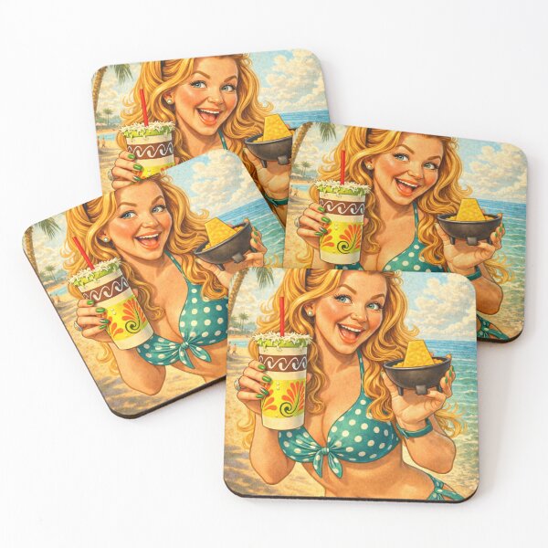 Item preview, Vintage Beach Pinup Girl designed and sold by Hues of Bliss.