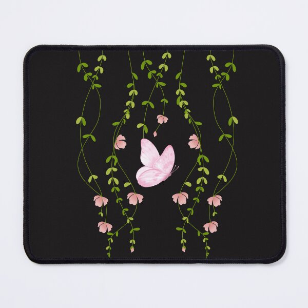 Item preview, Pink Butterfly and Vining Flowers - Delicate Garden Serenity designed and sold by SolutionsArt.