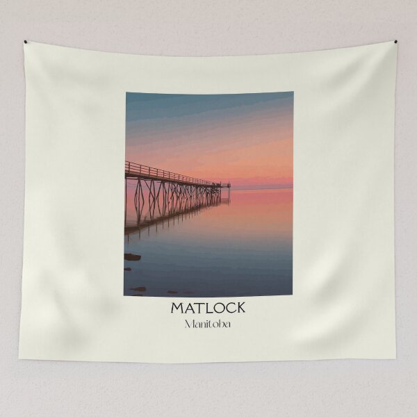 Item preview, Matlock Manitoba Sunset Pier – Lake Winnipeg Art Print designed and sold by TuncGK.