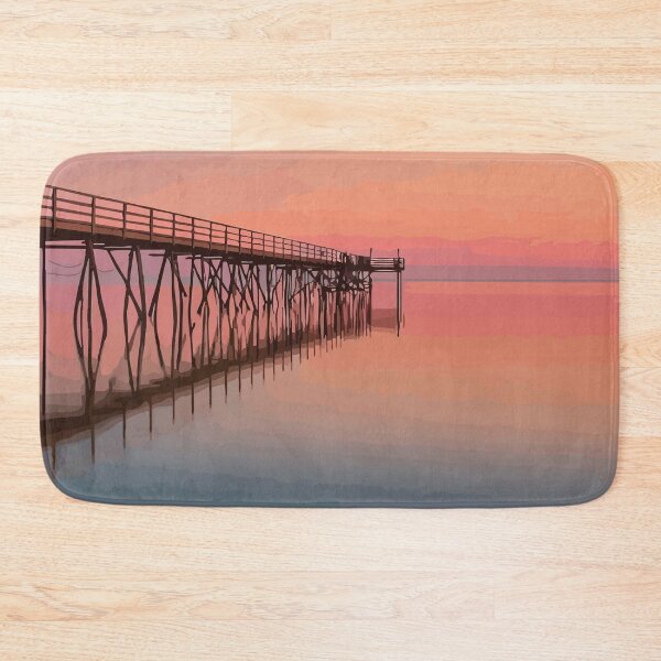 Item preview, Matlock Manitoba Sunset Pier – Lake Winnipeg Art Print designed and sold by TuncGK.