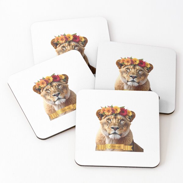 Item preview, Lioness with flower crown "Courage"  designed and sold by Imagined Creations .