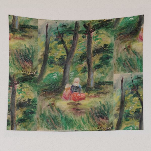 Item preview, Femme Et Enfant Dans Un Paysage by Pierre-Auguste Renoir: Impressionist Art Print designed and sold by artofuniverse.