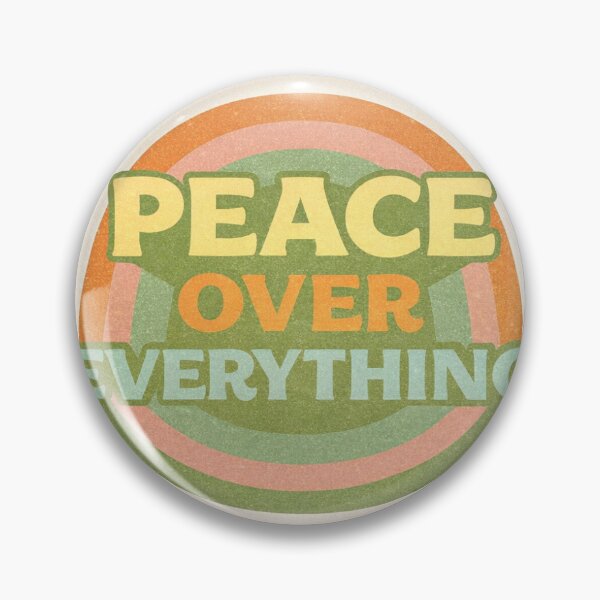 Item preview, Peace Over Everything – Retro Rainbow Typography Design designed and sold by MimisCornerCo.