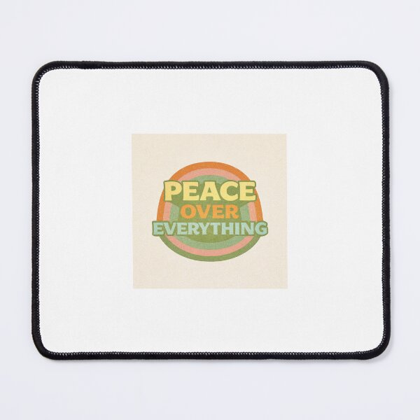 Item preview, Peace Over Everything – Retro Rainbow Typography Design designed and sold by MimisCornerCo.