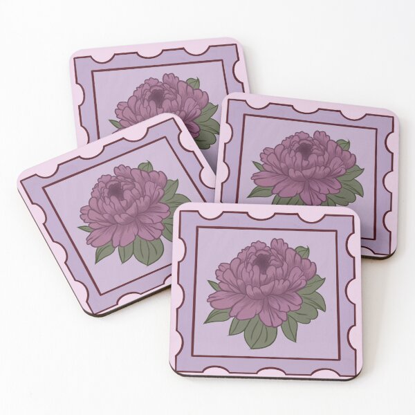 Item preview, Peony Stamp designed and sold by Just-2-Raccoons.