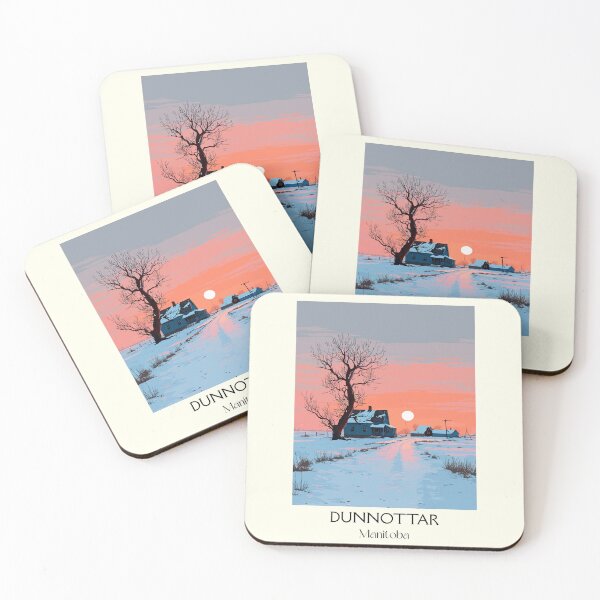 Item preview, Dunnottar Village Manitoba Winter Landscape – Snowy Cabin Canada designed and sold by TuncGK.