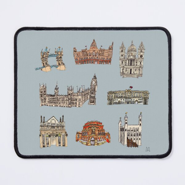 Item preview, London Buildings Pattern designed and sold by MagpieDiamond.