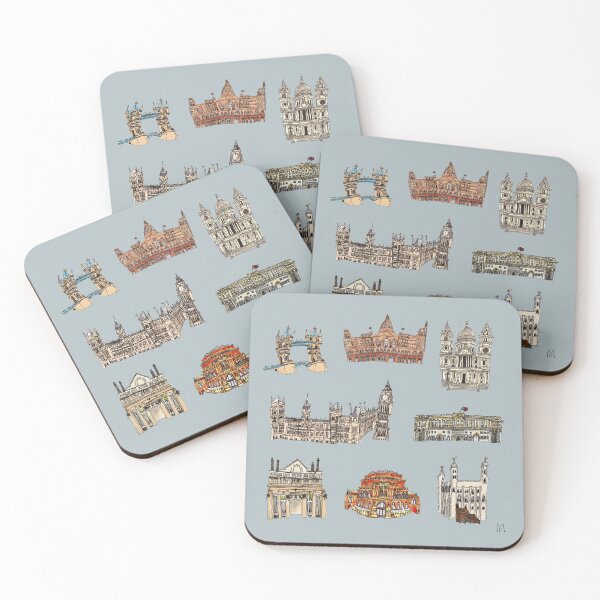 Item preview, London Buildings Pattern designed and sold by MagpieDiamond.